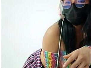 look at me opening my pussy and inserting this pink dildo to show my wet hole