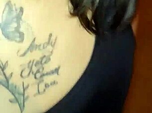 Mature woman with big ass walks down the street in thong under transparent leggings.