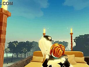 Lucky bacon fucks a cute girl for teasing in roblox 1