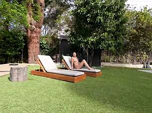 the slutty british teen lily phillips sunbathed naked outdoors then sucked cock in doggystyle and cowgirl