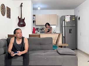 Provoke Your Roomie Until He Fucks You Hard with That Big Black Cock for Creampie!