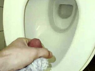 You left your thongs in the bathroom! Now my cock's crazy hard for solo masturbation!