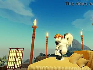 Lucky bacon fucks a cute girl for teasing in roblox 1