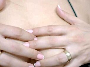 Oh, hot babe with natural tits fingers her asshole on webcam!