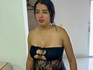 huge amateur blonde with big natural tits masturbates solo in homemade video with sexy skinny body and long hair