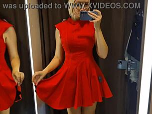 I feel excited trying on see-through clothes at the mall for public fetish