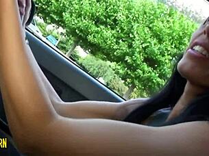 Burning brunette likes to suck good cocks for cumshot fun