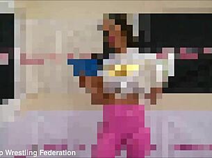 i adore this intense bra panties strip wrestling match with spanking catfight between april paisley and amy murphy, it feels so thrilling and horny.