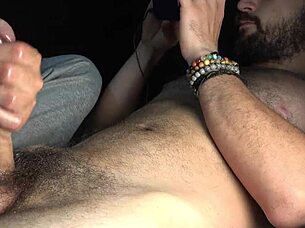 What a great angle for enjoying a handjob from beautiful hands with long sexy green nails!