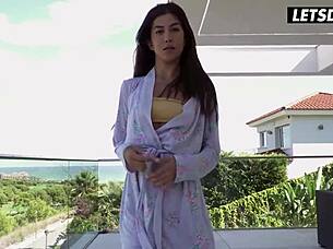 Anya Krey and Megane Lopez enjoy passionate morning lesbian sex! 💋