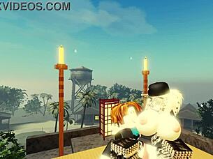 Lucky bacon fucks a cute girl for teasing in roblox 1