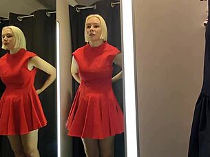 I feel excited trying on see-through clothes at the mall for public fetish