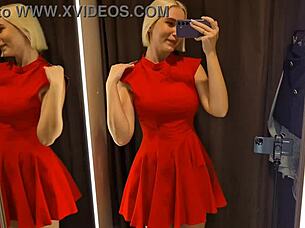 I feel excited trying on see-through clothes at the mall for public fetish