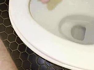 You left your thongs in the bathroom! Now my cock's crazy hard for solo masturbation!