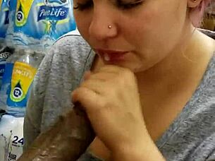 Hey, want to give me a deep interracial blowjob with your big black monster cock right here at work?