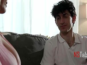 Curvy stepmom succumbs to intense pounding from her eager husband in shaved bliss