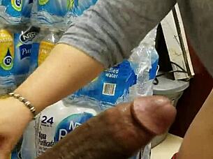 Hey, want to give me a deep interracial blowjob with your big black monster cock right here at work?