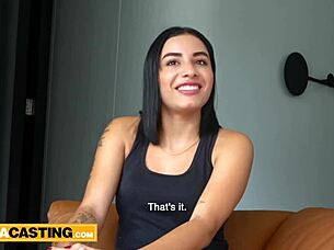 Will This Cute Latina Teen 18+ Handle Monster Cock Sucking And Riding At Her Pantyless Modeling Casting?