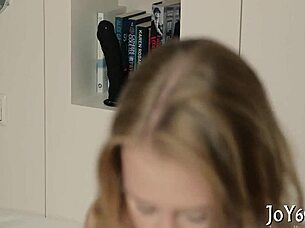 Barely legal teen beauty rides dildo in wet solo fingering with tight pussy and toys.