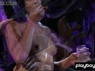 I, uh, love how ebony milf maid Misty Stone serves her lesbian teen 18+ mistress Sophia Jade with, like, softcore touches and natural tits play.