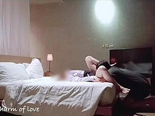 Hey, why not join this amateur Asian threesome with doggystyle creampie outdoors?