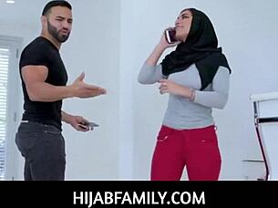 Hey, what's up with this big ass Arab girl in hijab getting fucked over some stuff?