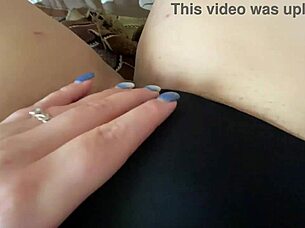 oh wow, watch me rub my wet pussy in black panties this morning