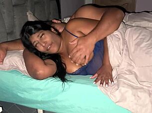oh god i feel so confused and passionate as the guy mistakes the curvy young babe for his wife fucking her tight pussy rough in bed until creampie fills her up
