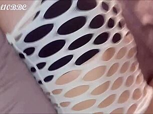 Blindfolded blonde wife deepthroats huge BBC while husband watches in bed