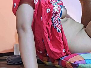 Hey, this shy married woman is hooking up with the food delivery guy.