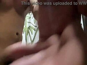 I caught my step cousin masturbating with big tits and lingerie in the bathroom