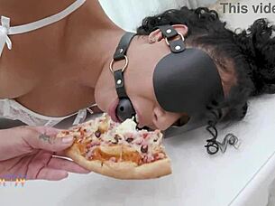 sexy brazilian slut vitoria beatriz takes charge dominating shy ob slave nat in wild interracial orgy with five studs, dap, piss drinking, and puke action