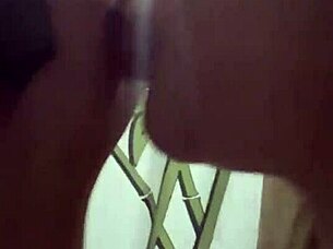 I caught my step cousin masturbating with big tits and lingerie in the bathroom