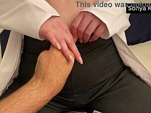 big tits nurse gets fucked doggystyle by patient in homemade pov video