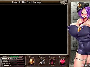 Wait, how does this huge cock game with big tits ass virgin prisoner turn into wild hentai action?