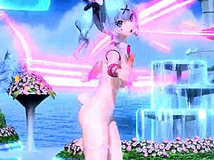 hey check out hatsune miku ai no uta project diva mod with rabbit hole costume 😊