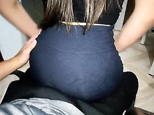 amateur brunette gives up tight ass for hardcore anal fucking