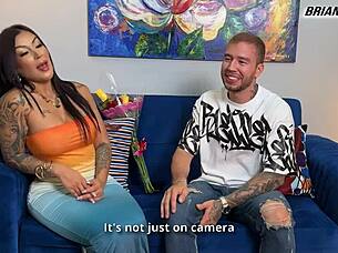 Damn, check out Mariana Martix flashing big tits and ebony ass in this steamy interview!