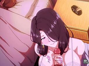 uncensored hentai shows horny housewives in late night bedroom affairs