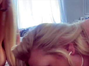 Chanel and Stella suck your cock in hot POV action! 🍆😘