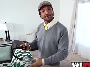 Threesome With Granny And Grandpa Fucking Hard!