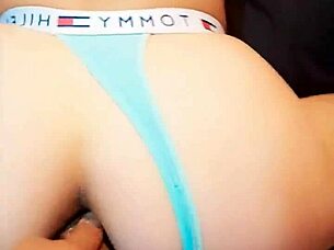 hey, can you slide my panties aside and shove it deep in my tight ass for cute latina anal?