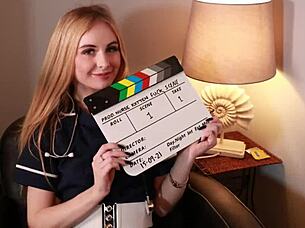 Hot Nurse In Lingerie Delivers Orgasm Denial And Wand Edging To Patient