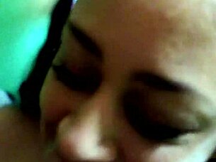 Intense Chilean facial scene where she swallows semen after a passionate cum release.