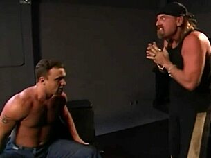 Adorable blonde gets shared between the anal craving men in a threesome with double penetration