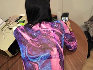 Petite neighbor girl submits to intense doggystyle and squirting from dominant guy in homemade encounter.