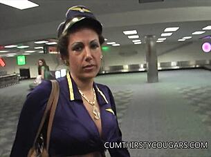 Milf stewardess, how does it feel getting wrecked by that huge black dick in stockings?