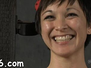 Agreeable babe's sweet nipples get painful torment