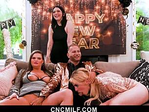 Hot milfs, are you ready to please your ex-husband in this bdsm threesome?