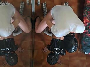 preview of a milf in stockings and heels getting mouth action and doggystyle with multiple orgasms